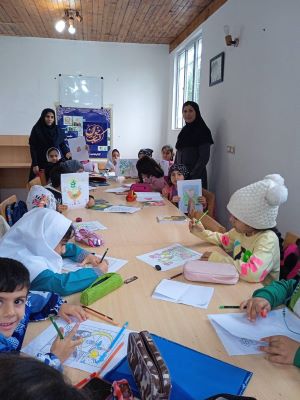 بازدید از کتابخانه و مسابقه نقاشی